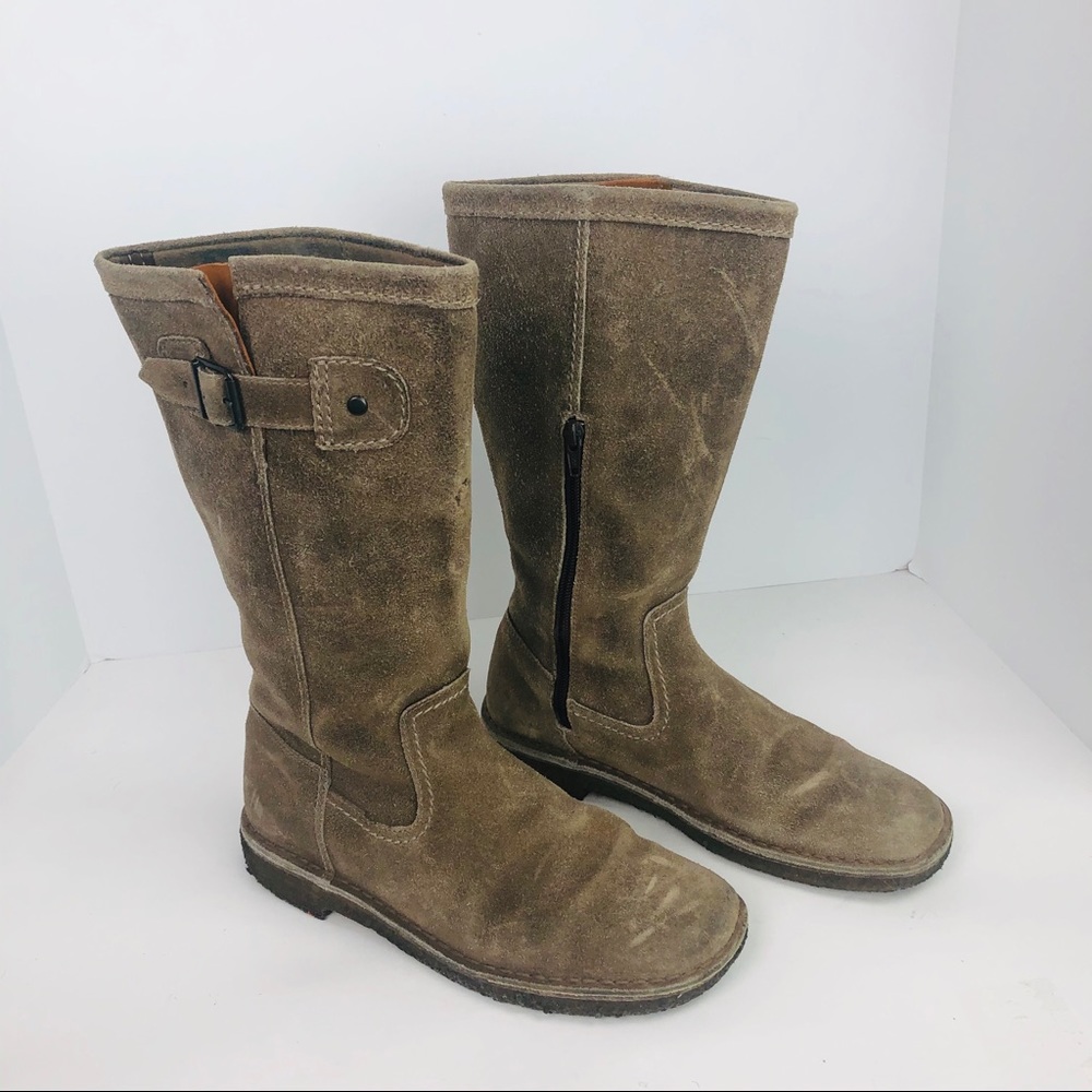 Clark’s originals suede tall boots tan size 8
